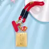 Llavero de Foil Dorado con Diseño que Mejora la Fortuna, Colgante Cultural y Creativo, Regalo que Atrae la Riqueza, Cadena para Teléfono, Regalo Personalizado al por Mayor