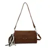 Bolso de Gamuza y Terciopelo Otoño/Invierno para Viaje de Negocios Mujer 2026 Nuevo Retro Esmerilado de Mano y Hombro Coreano de Nicho Bolso Cruzado