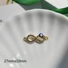 Acessórios de liga DIY transfronteiriços colar pulseira pingente pequeno único ponto de diamante padrão Olho de Diabo acessórios estilo coreano