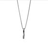 Collar Colgante de Acero Inoxidable de Moda y Alta Gama, Collar Unisex de Doble Anillo, Cadena de Perlas Cuadrada, Venta al por Mayor de Joyería Yiwu