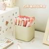 Almacenamiento de cosméticos de escritorio tubo de almacenamiento para labiales y brochas de maquillaje almacenamiento de papelería de escritorio portalápices caja de almacenamiento de plástico