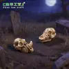 Nuevo producto transfronterizo: cráneo de animal dañado, adecuado para paisajismo exterior, decoraciones DIY y figuras de resina en miniatura