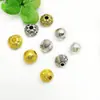 Aleación Estilo Retro Patrón Tejido Cuentas Esféricas Pulseras Europeas y Americanas Cuentas Redondas Accesorios para Joyería DIY Venta al por Mayor