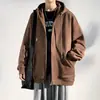 Moletom com Capuz de Manga Longa Cabelo Liso de Fábrica Outono 2023 Masculino Solto Marca da Moda Casual Cor Sólida Jaqueta para Meninos