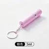 Botella de perfume de 5 ml de cabeza plana con llavero, botella de perfume portátil de alta gama con pulverizador de presión, disponible para venta al por mayor