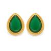 Dazan Wholesale En Stock Europeo y Americano Ins Transfronterizo Acero de Titanio Chapado en Oro de 18K Moda de Vanguardia Borde Dorado Conjunto de Collar de Gota de Agua