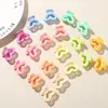 Presilha de Cabelo Colorida Nova Transfronteiriça 2,5cm em Formato de Coração, Mini Presilha Lateral de Garra, Presilha Fofa de Princesa para Franja