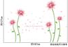 Calcomanías de Pared de Flores Rosadas Románticas de Venta Caliente Transfronteriza Dormitorio Sofá Fondo de TV Calcomanías de Pared SK9194