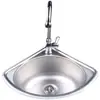 Bacia Triangular de Água em Aço Inoxidável Pia de Cozinha Única Pequena Lavar Louça Doméstico Simples Lavatório Fábrica Atacado