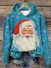 Elementos de Natal Nova Venda Quente Tamanho Grande Impressão Digital Transfronteiriça Hoodie Feminino de Primavera Moletom Casual