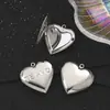 Marco de Fotos Espejo de Acero Inoxidable 316 con Forma de Corazón Joyería DIY Llavero de Corazón Colgante Puede Contener Fotos Caja de Fotos para Pareja