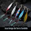 Atacado de fábrica Placa de ferro fundido Shore anzol pena laser isca artificial arremesso longo para fortalecer slot de sangue Anzol anzol duplo isca