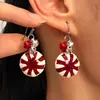 Pendientes de aleación con diseño de alce y copo de nieve, de estilo europeo y americano, con dibujos creativos, para Navidad.