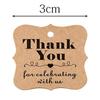100 hojas/paquete venta al por mayor puntual etiqueta de agradecimiento etiqueta etiqueta etiqueta de regalo de vacaciones con cuerda de cáñamo decoración de boda