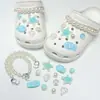 Novos charms de estrela-do-mar e água-viva transparentes para tamancos, fivelas de decoração para sapatos, charms de corrente de contas DIY removíveis