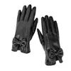 Luvas de Couro Novas para Outono e Inverno Femininas Inverno Novo Forradas com Lã Espessadas para Ciclismo ao Ar Livre Quentes Resistentes ao Vento Frio Onda de Frio Temperamento