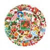 50 pegatinas temáticas de Navidad para manualidades de decoraciones navideñas infantiles, dibujos y decoración de equipaje, venta al por mayor transfronteriza