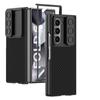 Adecuado para Funda de Teléfono Móvil Samsung Z Fold6 con Orificios Finos, Ventana Deslizante Anticaída para Lente, Funda de Cuero Ultrafina a Todo Color para Z Fold6
