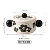 Cerámica Retro Vajilla Hogareña Tazón de Arroz Plato Tazón de Sopa Tazón de Fideos Taza de Café Platillo Vaso de Agua Set de Alta Apariencia Femenina Flor de Cerezo