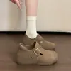Zapatos Birkenstock completamente cerrados para aumentar la altura interna de personas bajas para mujer Otoño 2026 suela gruesa slip-on Birkenstock zapatos individuales mocasines de principios de primavera