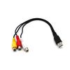 Cabo USB para três Lotus AV Cabo de áudio e vídeo USB para 3RCA Cabo de áudio e vídeo Cabo de extensão USB2.0 para 2RCA
