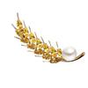 Nuevo broche de arroz dorado de alta gama, broche de arroz de cosecha simple, accesorios para trajes y abrigos finos, venta al por mayor