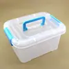 Caja Plástica Portátil Mediana Transparente Caja de Almacenamiento para Juguetes Bloques de Construcción Herramientas Snacks Artículos Domésticos Caja de Fidelidad Venta al por Mayor
