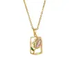 Colar de titânio e aço com design de tulipa transfronteiriço feminino Joker alto senso design minoritário coreano corrente de clavícula de temperamento joias atacado