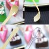 Cucharas de Degustación Desechables Pala para Bolas de Nieve Plástico Transparente Cuchara para Helado Paleta de Hielo Cuchara para Yogur Pudding Envueltas Individualmente