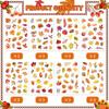 Acuarela Hoja de Arce Fruta Decidua Pegatinas de Manual Otoño Pegatinas Niños Pegatinas de Acción de Gracias Hojas de Fruta de Otoño