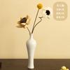 Jarrón Pequeño de Cerámica Blanca Simple Arreglo Floral Zen Chino Sala de Té Decoración para el Hogar Decoración Hidropónica de Escritorio