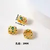Accesorios de cristal DIY para pulseras, cuentas espaciadoras de oro arena, materiales para joyería chapados en oro cobre y accesorios de cordón hechos a mano