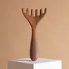 Peine de masaje de doble cabeza de cinco púas de asta, peine de sándalo para aliviar la fatiga, peine de masaje para la cabeza, peine de masaje de mango largo