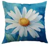 Azul Primavera Degradado Blanco Margarita Ramo Transfronterizo Amazon Nuevo Estilo Funda de Almohada Fábrica Venta Directa Personalizable Mayorista