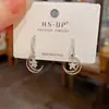 Pendientes de Moda S925 Plata de Ley Estilo Coreano y Japonés con Incrustaciones de Diamantes de Estrella y Luna para Mujer, Pendientes Elegantes de Lujo Ligero Dulces Versátiles Venta al por Mayor