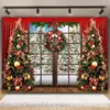 Decoración Transfronteriza Navideña de Gran Venta Ambiente Festivo Tela de Fondo para Escena Banner de Año Nuevo para el Hogar Tela de Fondo
