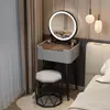 Penteadeira para quarto, gabinete de maquiagem em madeira maciça, design moderno simples para espaços pequenos, gabinete multifuncional de luxo leve, novo modelo de espelho de maquiagem