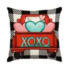 Fronha para Almofada Dia dos Namorados Amazon Comércio Exterior Transfronteiriço Linho Imitado Decoração de Casamento Dia dos Namorados Fronha para Almofada Fronha de Almofada Coração
