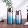 Nueva Taza Aislante de Color Degradado con Recubrimiento de Titanio, Taza de Preparación de Té de Doble Uso con Separación de Té y Agua, Taza Mini Portátil de Bolsillo