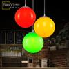 Lustre de restaurante de bola colorida, moderno e minimalista, lâmpada de LED para bar, corredor, sala de jantar, jardim de infância, lâmpadas criativas