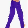 Cubierta de Pie para Yoga Danza 70cm Protección Deportiva Adulto Niños Medianos Lana Tejida Caliente Pierna Calcetines de Pie de Ballet Cubierta