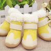 Kbl Nuevo Cálido y Engrosado Pu Cómodo Terciopelo Zapatos para Mascotas Tendón Fondo Antideslizante Perro Otoño e Invierno Perros de Tamaño Pequeño