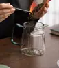 Bule de Vidro Resistente ao Calor com Filtro em Forma de Crescente, Bule Espessado para Chá Verde com Infusor de Chá Integrado, Dispensador de Chá de Grande Capacidade, Bule para Preparo de Chá