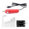 Kit de herramienta DIY para hacer perforaciones en pulseras de cuentas, muñecas, joyería y accesorios, nuevo taladro eléctrico USB rojo transfronterizo