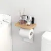 Porta-papel higiênico premium de parede, prateleira multifuncional para banheiro, instalação sem furos, suporte de armazenamento para banheiro para celulares e papel de seda