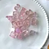 Cuentas de Letras con Agujero Grande de 6 mm Acrílico DIY Hecho a Mano Cadena de Teléfono Colgante Accesorios Cuentas de Letras Transparente Dopamina