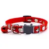 Collar Hebilla Cabeza de Gato Collar para Perro Estampado Campana Antiperdida Ajustable Collar para Gato Suministros para Mascotas