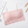 Sutiã Seamless de Peça Única com Lindo Design nas Costas, Camisole Bandeau Anti-Exposição, Top de Verão sem Costas com Bojos