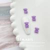 Macarrón de color para uñas japonés oso con joyas de aleación pintura en aerosol corbata de lazo oso con decoración de uñas DIY al por mayor