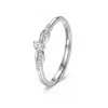 Anillo de pareja de plata pura S999 con incrustaciones de circonita, doble propósito, diseño de nicho, anillo abierto ajustable, venta al por mayor